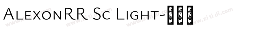 AlexonRR Sc Light字体转换